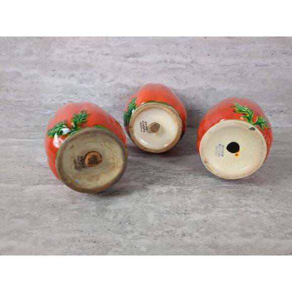 Vintage Maruhon Ware Tomato Salt & Pepper Set w/ Sugar Canisters - Picture 8 of 8